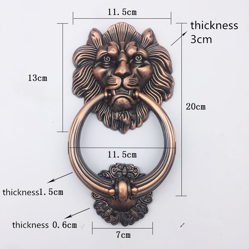 Furniture Hardware Antique - Antique Bronze Lion Head Handle Door