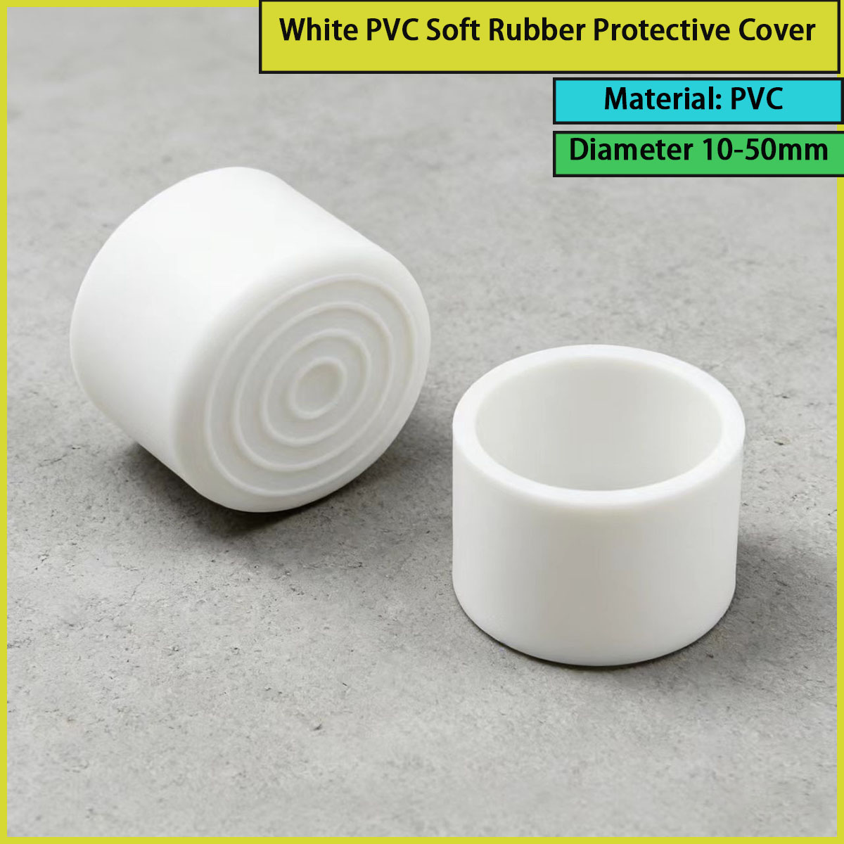 Used Furniture Hardware - A White PVC Soft Rubber Protective