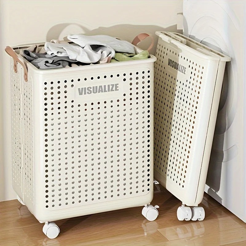 Furniture Hardware Brackets - Extra Large Wheeled Folding Laundry Basket