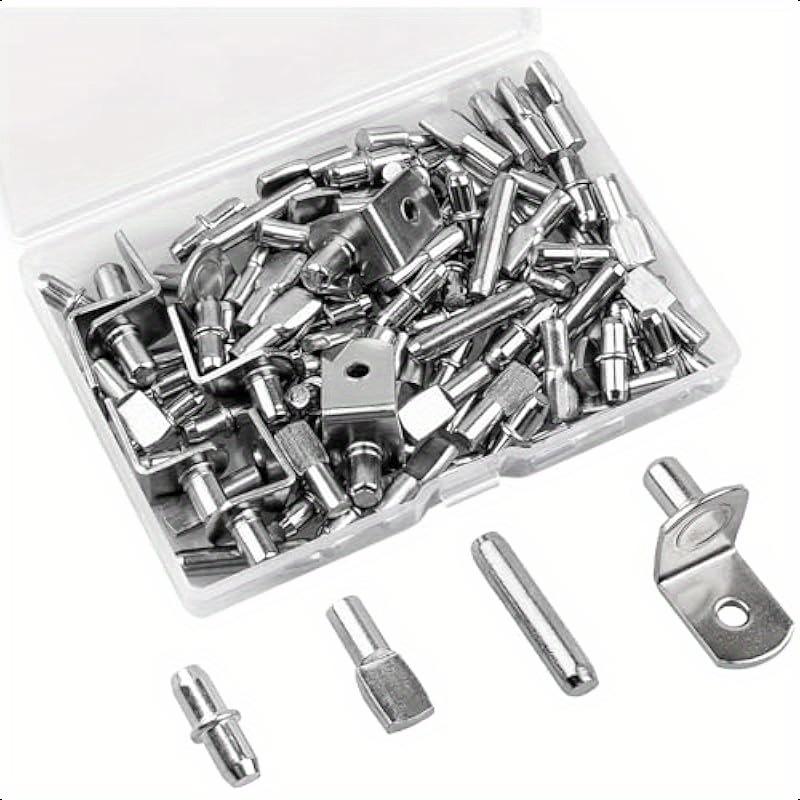 Shelf Peg Support - 104pcs Shelf Pegs Kit 4 Styles