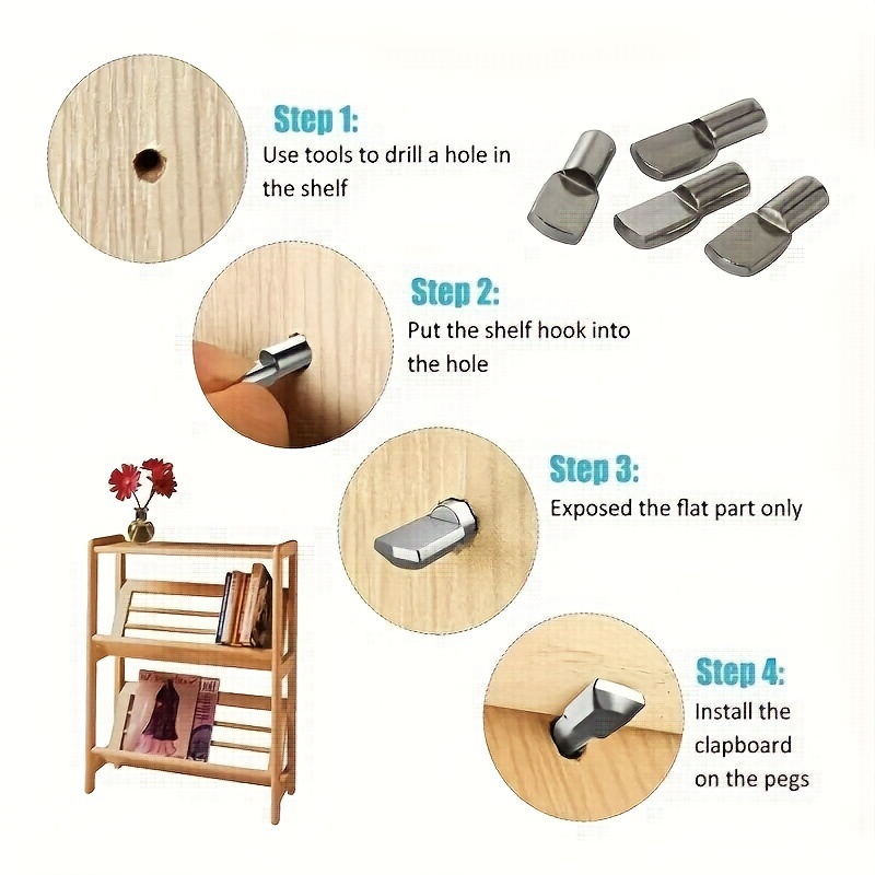 20/50Pcs Shelf Pins Pegs, 5mm  - Shelf Peg Support recension och pris