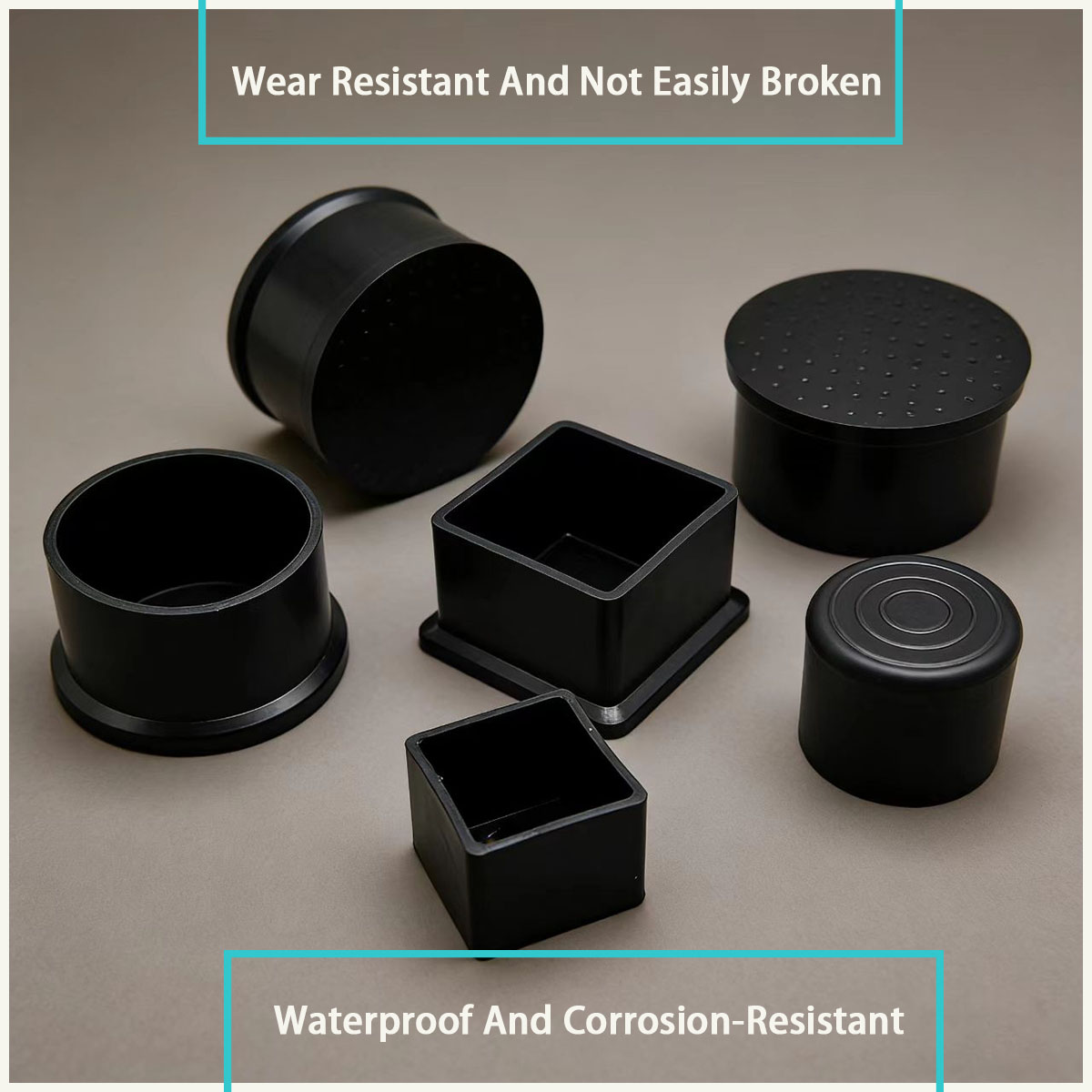 Square/circular black PVC soft - Used Furniture Hardware recension och pris
