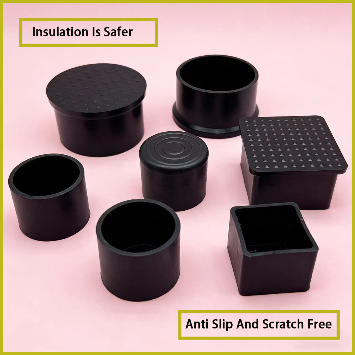 Square/circular black PVC soft - Used Furniture Hardware recension och pris
