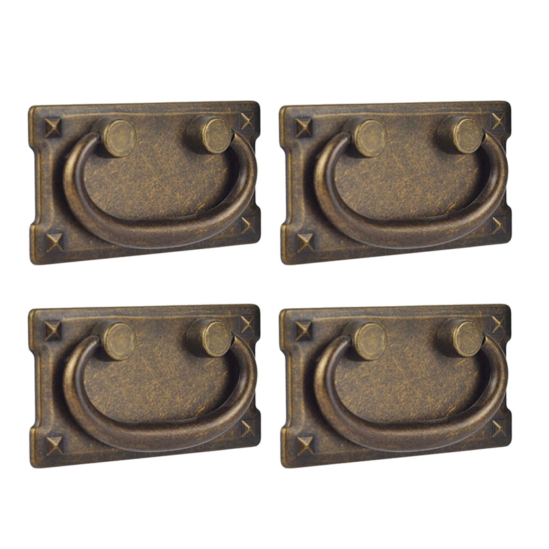 4Pcs Vintage Antique Bronze Dr - Furniture Hardware Antique recension och pris