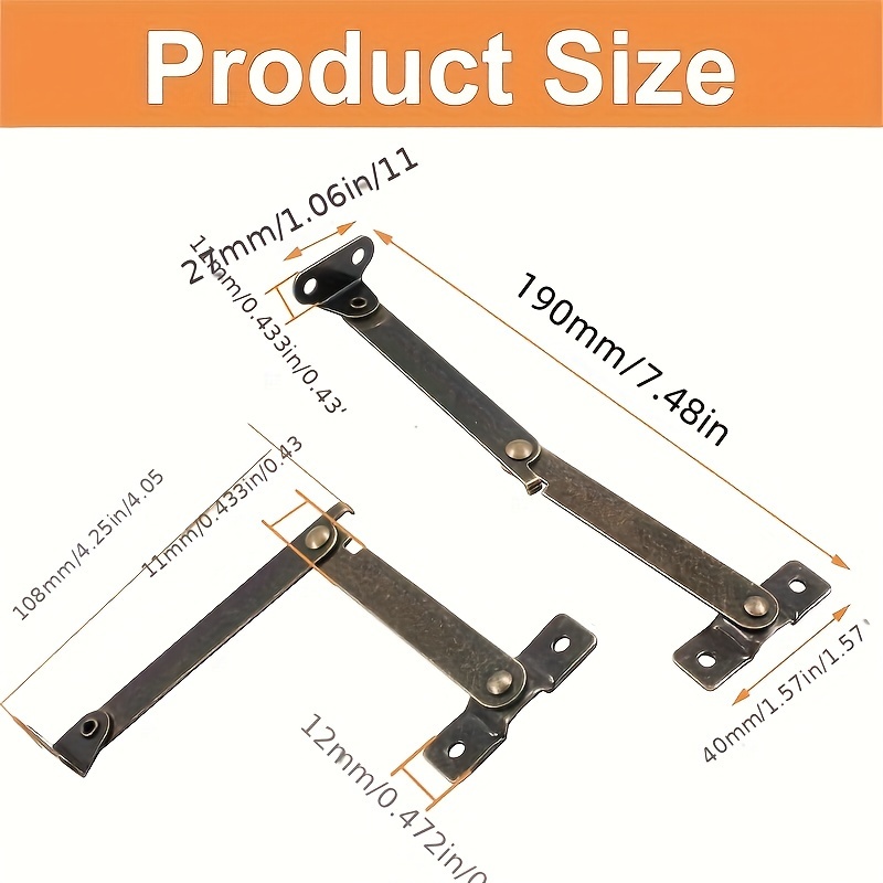 2-Pack Antique Bronze Folding  - Furniture Hardware Antique recension och pris