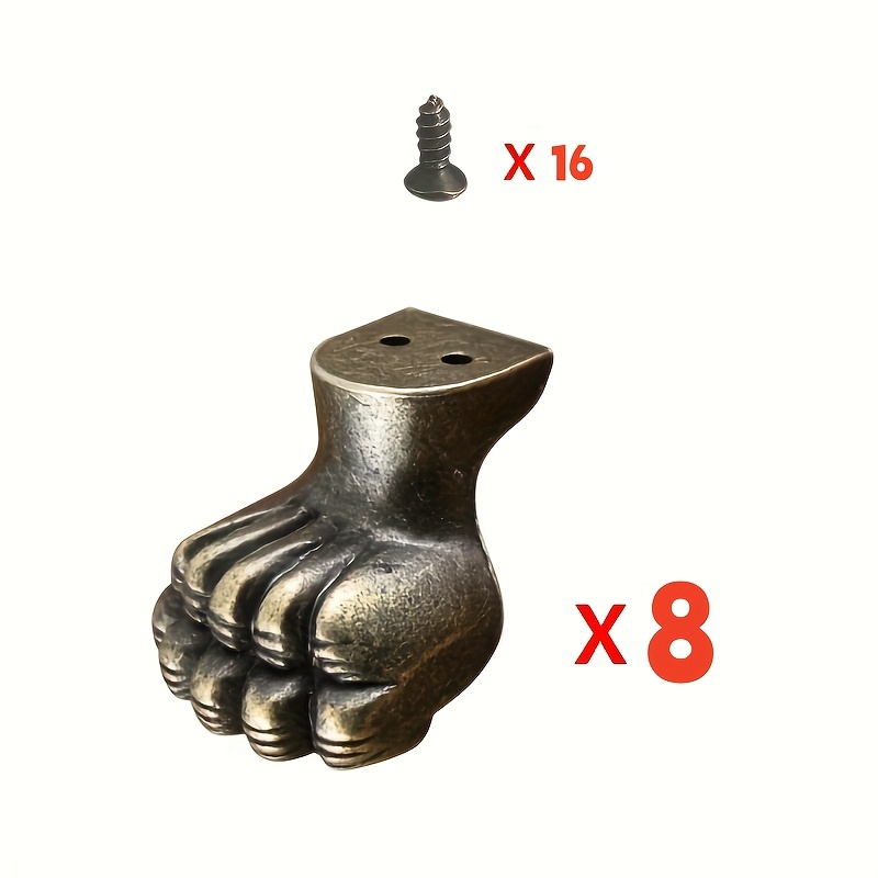 8pcs Antique Foot Brass Jewelr - Furniture Hardware Antique recension och pris