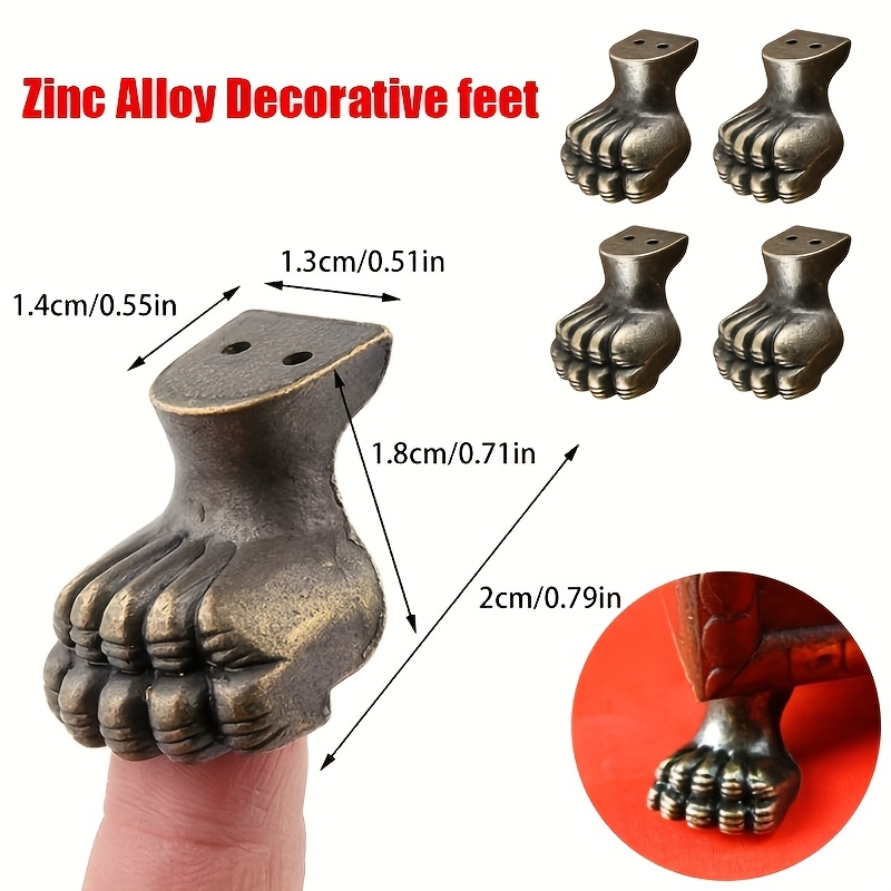 8pcs Antique Foot Brass Jewelr - Furniture Hardware Antique recension och pris