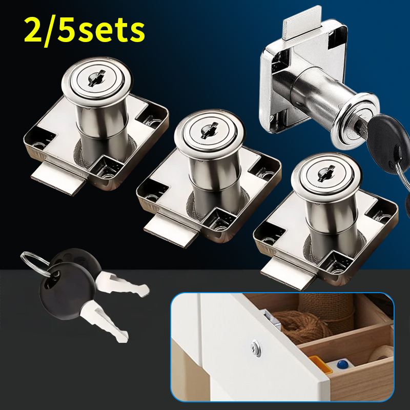 2/5 Sets of Drawer Locks with  - Used Furniture Hardware recension och pris