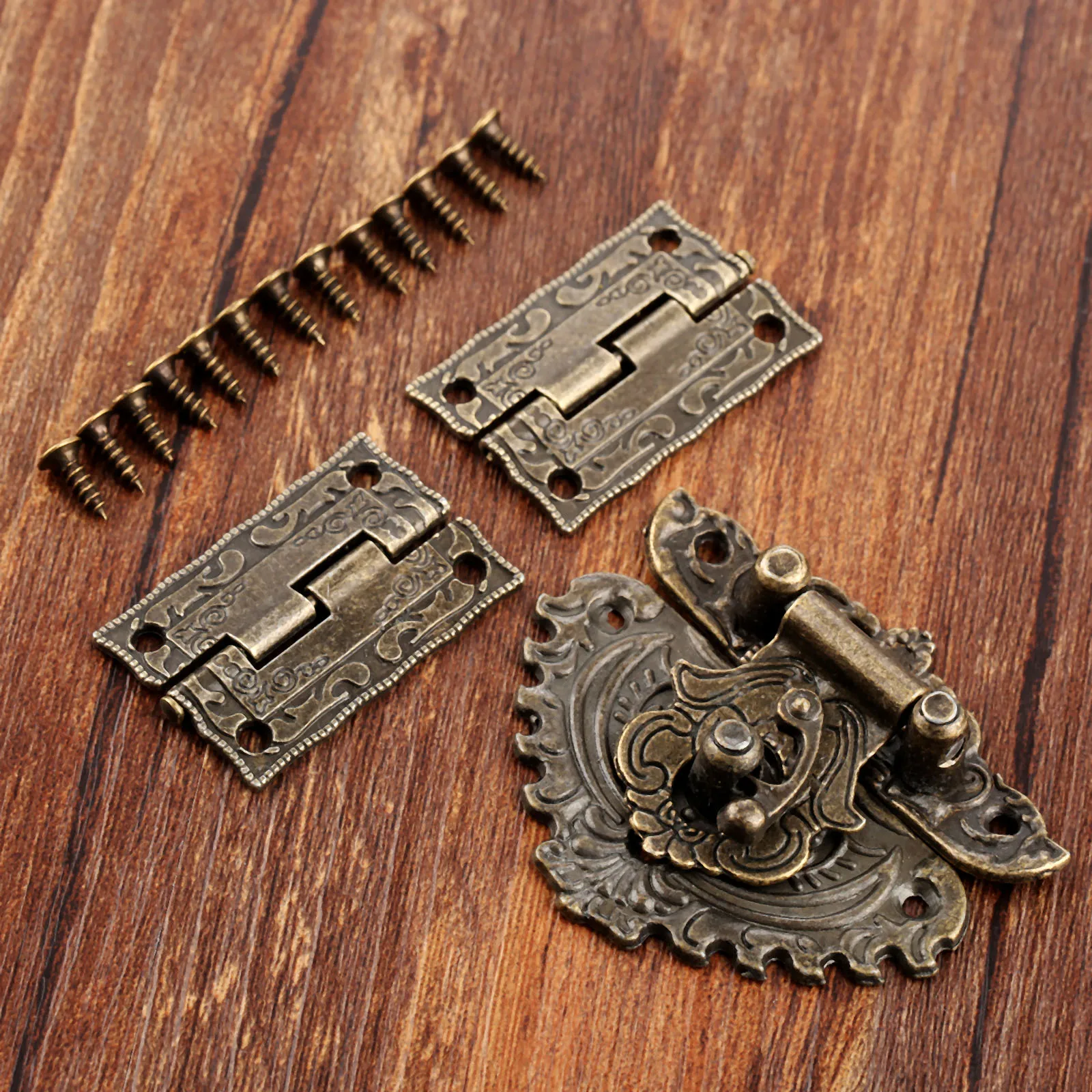 3pcs/set Antique Bronze Padloc - Furniture Hardware Antique recension och pris