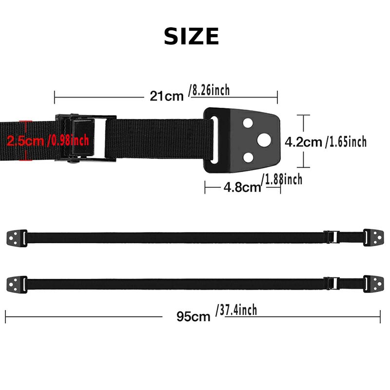 2 Pack Adjustable TV Safety St - Furniture Hardware Manufacturers recension och pris