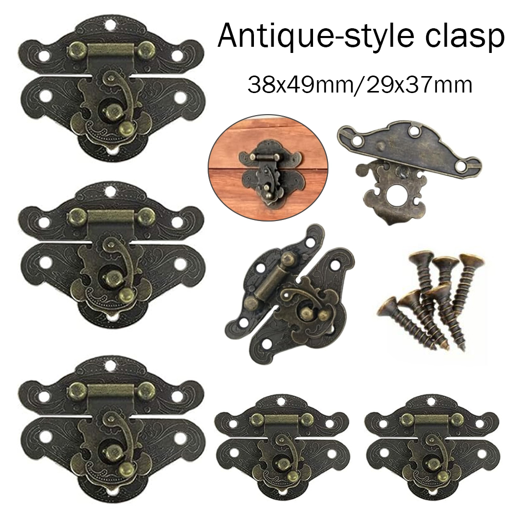 5-20pcs Vintage Metal Hasp Lat - Furniture Hardware Antique recension och pris