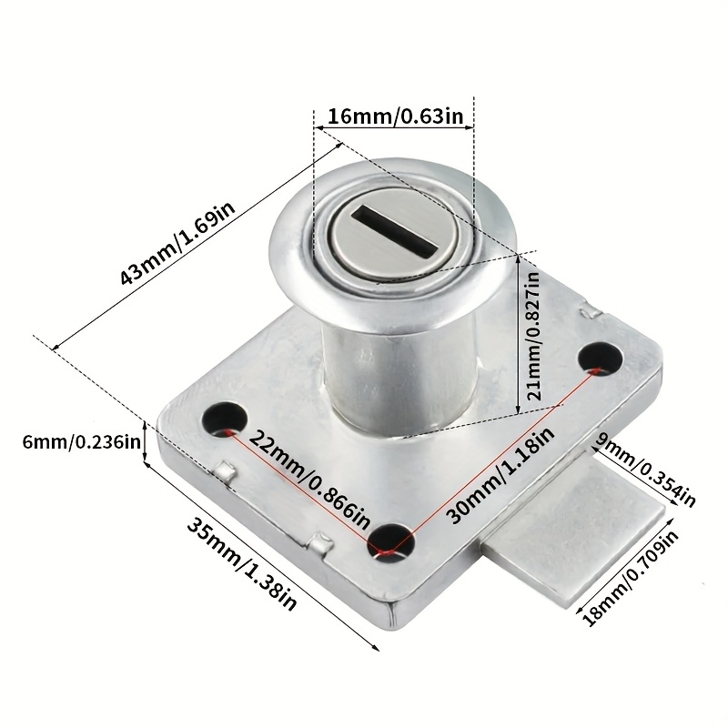 Cabinet Drawer Lock Wardrobe C - Furniture Hardware Cam Lock recension och pris