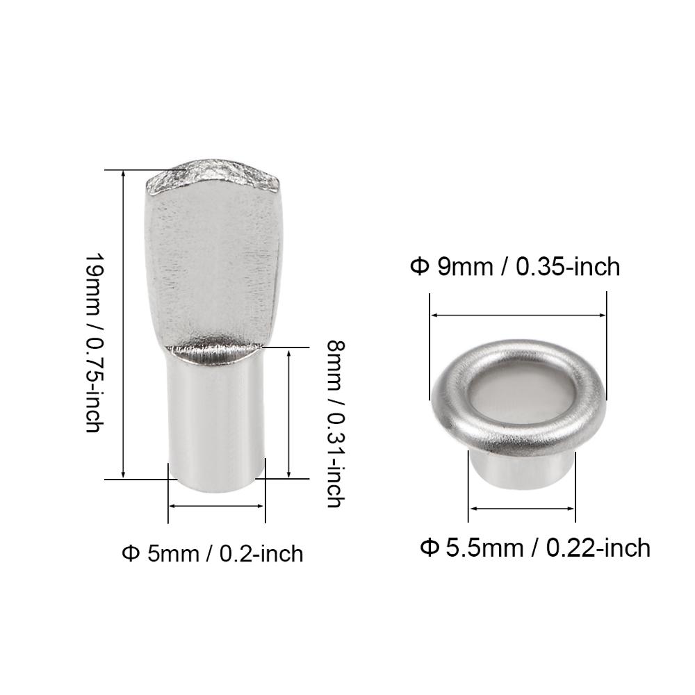 Uxcell 20-200Pcs Shelf Bracket - Shelf Peg Support recension och pris